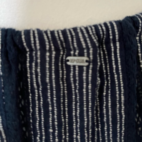 Ripcurl Striped 100% Cotton Short Romper Elastic Waist Pull On XL - Picture 5 of 8